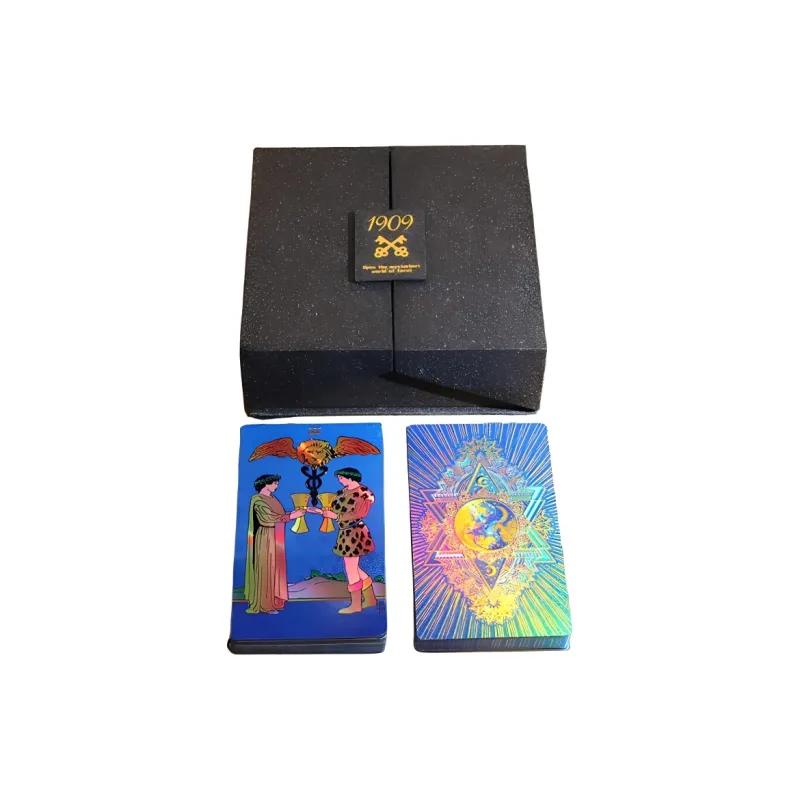 ZOCO Black Gold Sun Tarot Card Box Included Waterproof And Durable PET Material Board Games-39