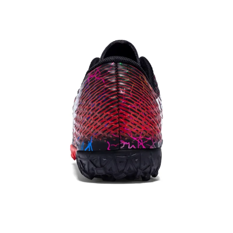 Binary TF Turf Cushioning Lightweight Soccer Shoes Unisex Black Red-3