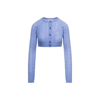 ETRO Logo embroidered Cropped Cardigan