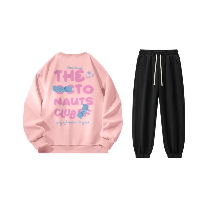 Small Columns Under The Sea Sweatshirt Set Unisex-4