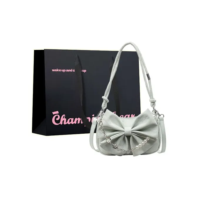 Champion Cub PU Shoulder Bag Regular Women's Black/Ecru/Pink/Green-15