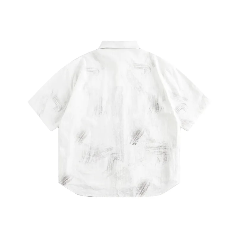 DOH STORE Shirt Unisex Ink Splatter White-1