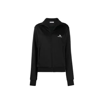 Balenciaga Zip Up Track Jacket Black
