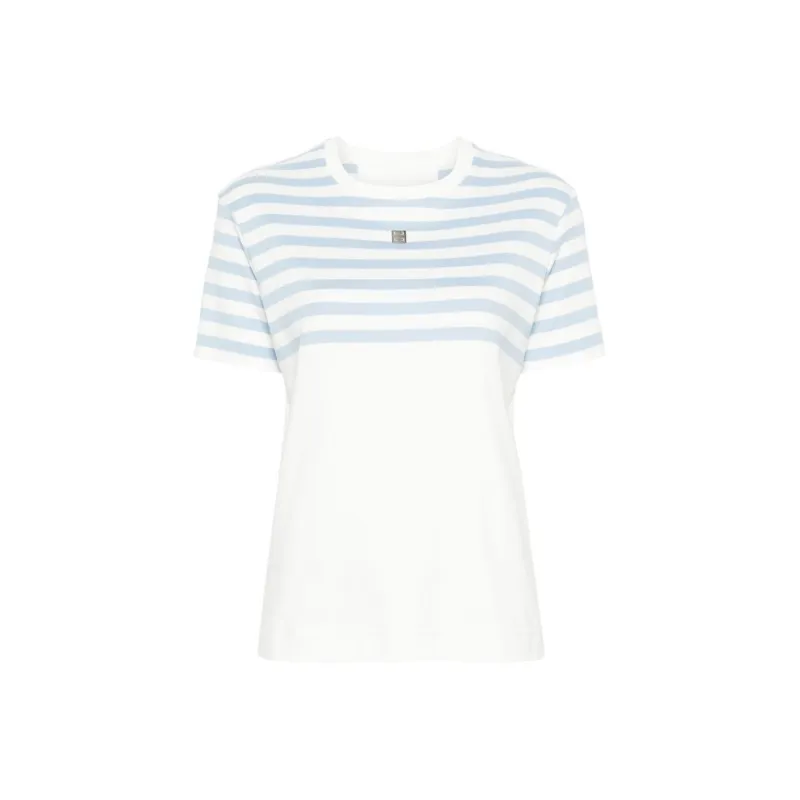 Givenchy 4G Slim Fit Striped T Shirt-0
