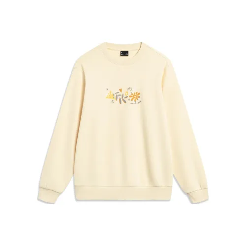 LiNing Sports Trend Series Sweatshirt Women's relaxed Cake Yellow