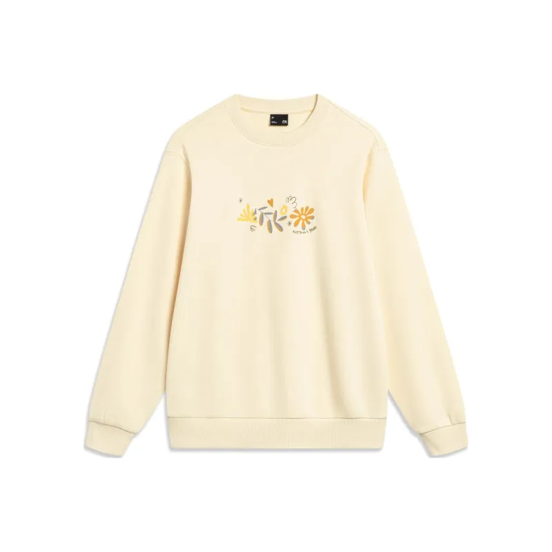 LiNing Sports Trend Series Sweatshirt Women's Sponge Cake Yellow-0