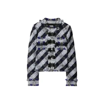Burberry Cropped Tweed Jacket