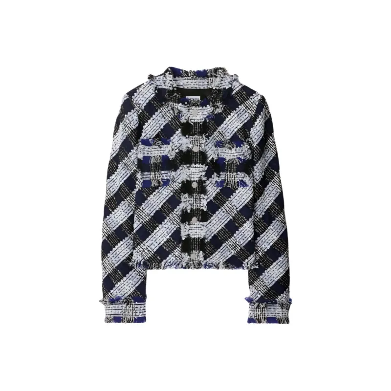 Burberry Cropped Tweed Jacket-0