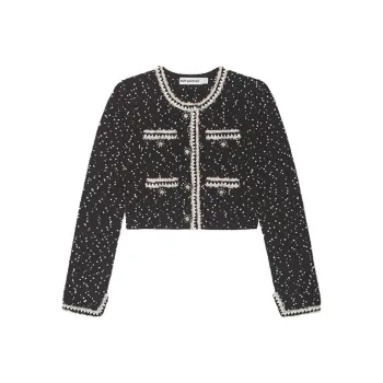 Self portrait Jacket Women's Black Mixed Color