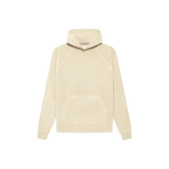 Fear Of God Essentials Women's Velour Hoodie Egg Shell
