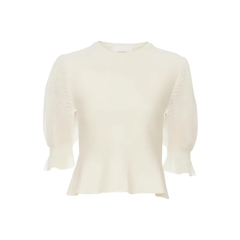 Chloé Lace detail Knitted Top-0