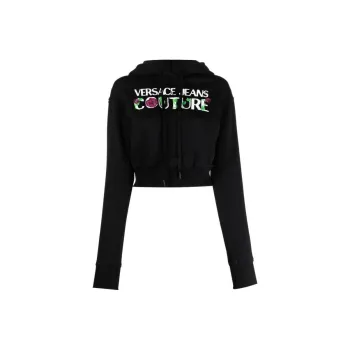 VERSACE JEANS Logo print Pullover Hoodie
