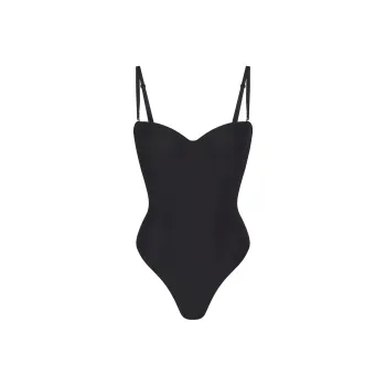 SKIMS BODY UNDERWIRE THONG BODYSUIT Bodysuits Women's ONYX/Onyx