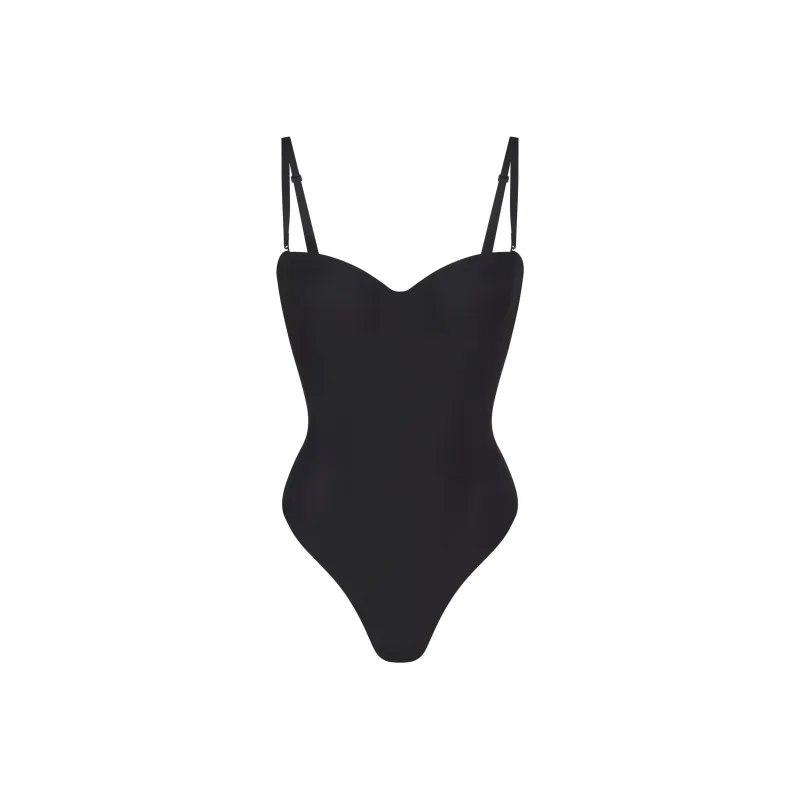 SKIMS BODY UNDERWIRE THONG BODYSUIT Bodysuits Women's ONYX/Onyx-0