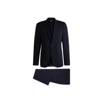HUGO BOSS SS25 Business Suit Men's Dark Blue
