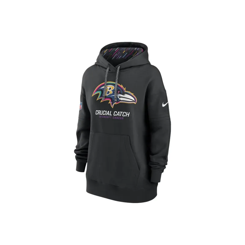 Nike Baltimore Ravens Crucial Catch Club Women's Nike Nfl Pullover Hoodie-0