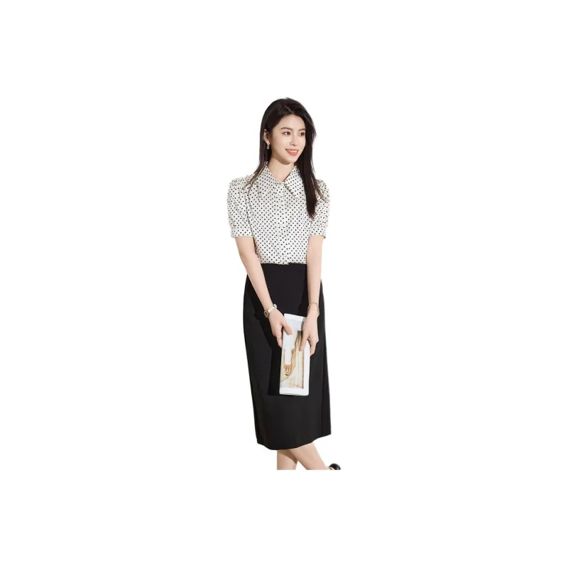 Yi Mengyuan Silk Shirt Women's Beige Base Dot-0