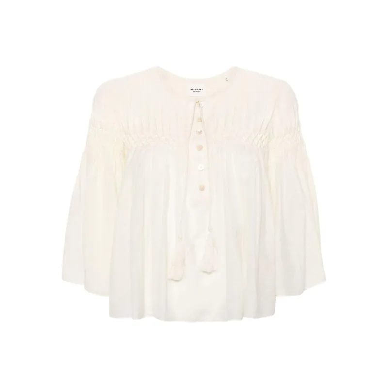 ISABEL MARANT ETOILE Pleated Axeliana Blouse-0