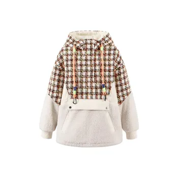 Fiona Chen Sweatshirts Women's Black Gray Plaid