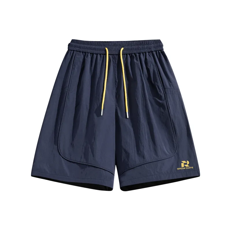 GROW DATE Cargo Shorts Unisex Night Black-15