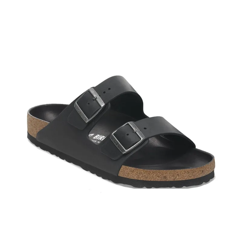 Birkenstock Arizona Slide Slippers Unisex Black Regular Loose Fit-1