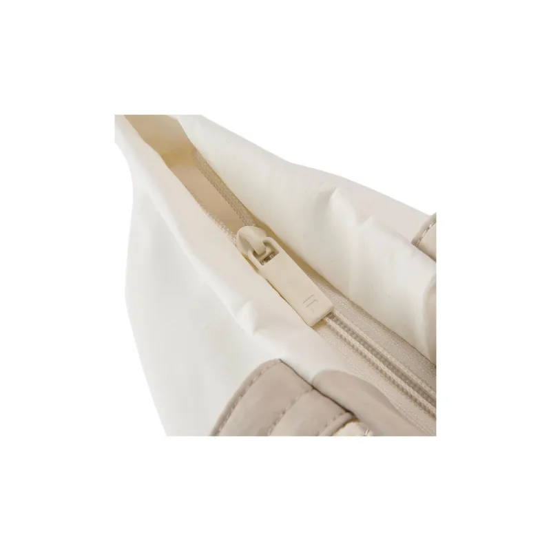 FILA FUSION LIFE Fabric Tote Bag, Shopping Bag, Handbag Women's Beige & White-5