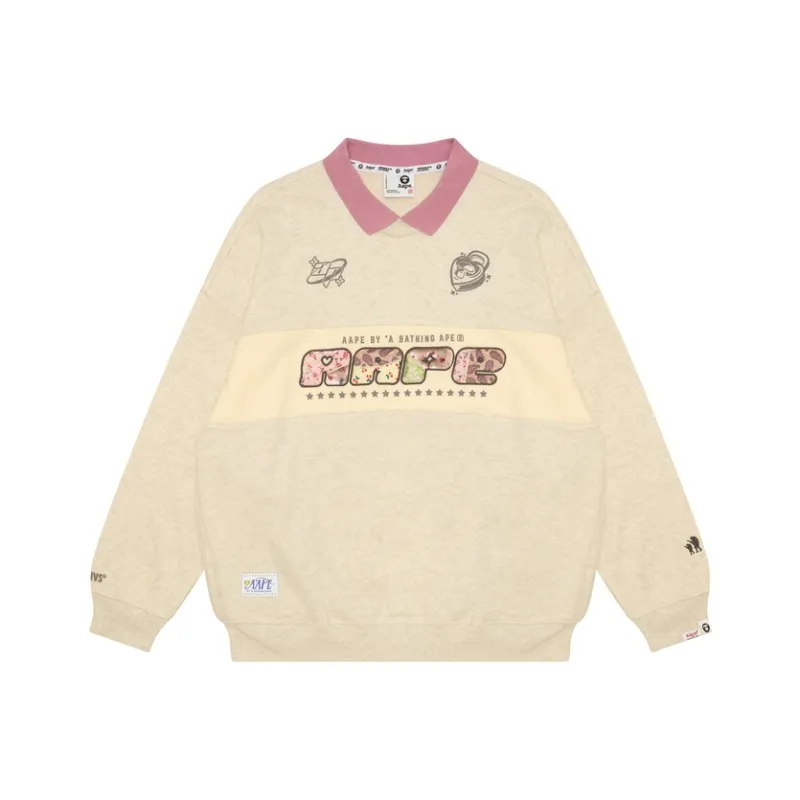 Aape Logo embellished Polo Sweatshirt-0