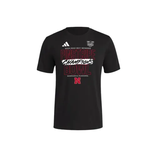 Adidas Free Shipping With AdiClub Nebraska Pinstripe Bowl Champions Tee
