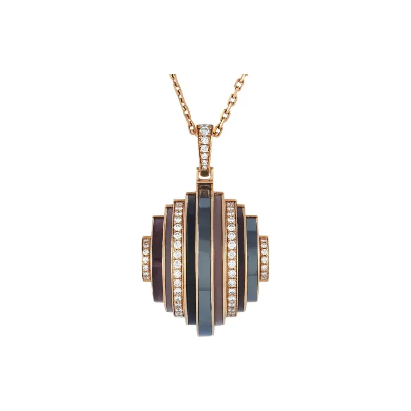 Cartier 18K Rose Gold Collier Nouvelle Vague Multi stone Necklace-2