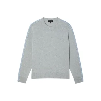 THEORY Cashmere Sweaters Women's Blue White Multicolor
