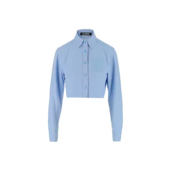RAF SIMONS Frayed Hem Cropped Shirt