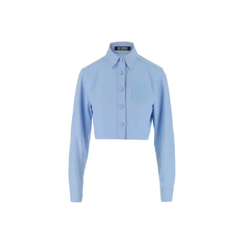 RAF SIMONS Frayed Hem Cropped Shirt