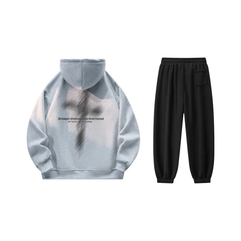 Small Columns Under The Sea Sweatshirt Set Unisex-8