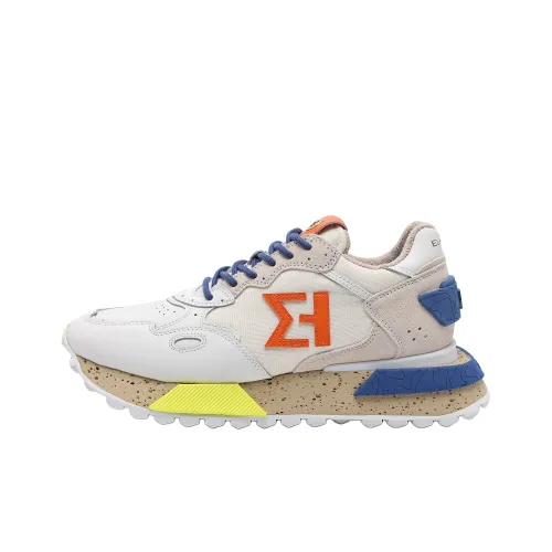 ELHANN.H Cushioning, Slip Resistant, And Abrasion Resistant Low Top Casual Shoes Men's Ivory White