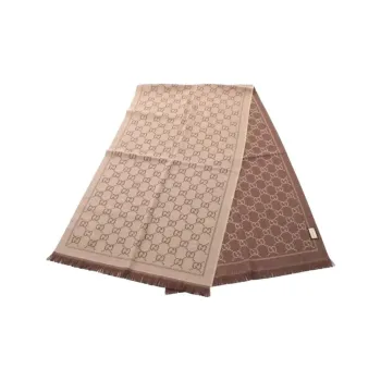 GUCCI Wool Knit Scarves Women's Brown