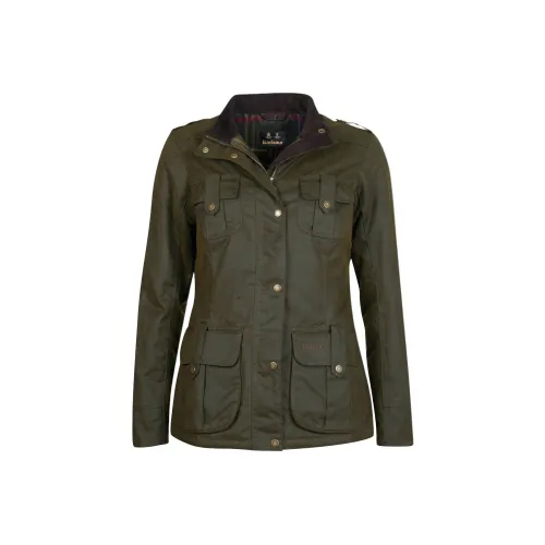 BARBOUR Winter Defence Waxed Cotton Jacket Jackets Coats Women's Olive Green