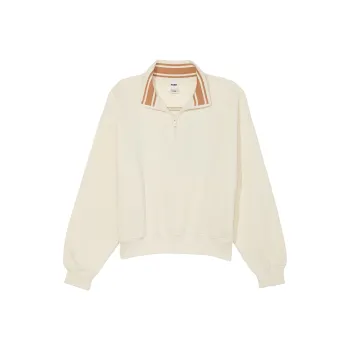 Victoria's Secret PINK Ivy Fleece Half Zip Sweatshirt/White Shell Sweatshirt Women's White Shells