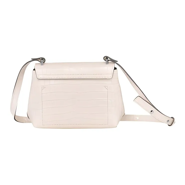LONGCHAMP Roseau Cow Leather Shoulder Bag Crossbody Bag Small Size Women's White-3