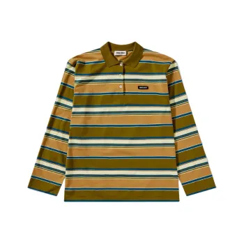 MIU MIU Striped Cotton Polo Shirt