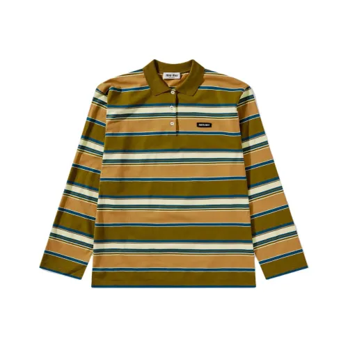 MIU MIU Striped Cotton Polo Shirt