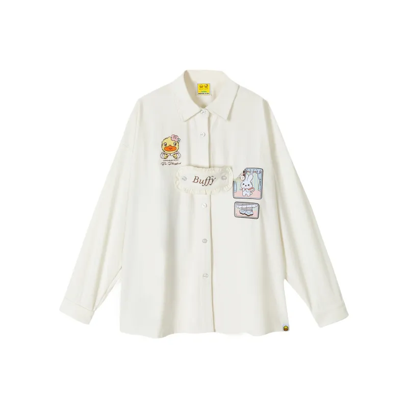 B.Duck Shirts Women's White-0