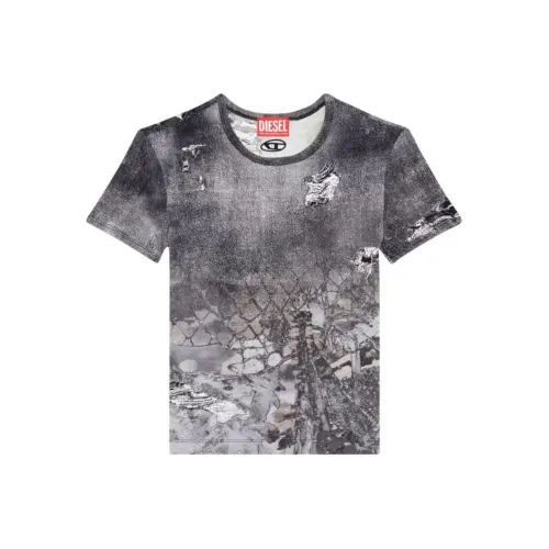 DIESEL T Uncski Abstract print T shirt