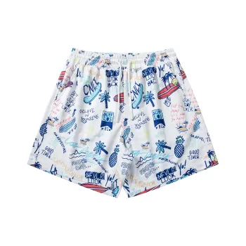 VXOXV Casual Shorts Unisex Beach Leaf