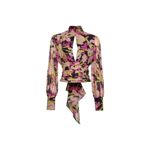 PINKO Floral Printed Cut Out Detailed Blouse