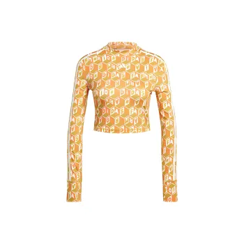 Adidas Free Shipping With AdiClub Adidas X Farm Rio Crop Long Sleeve Shirt