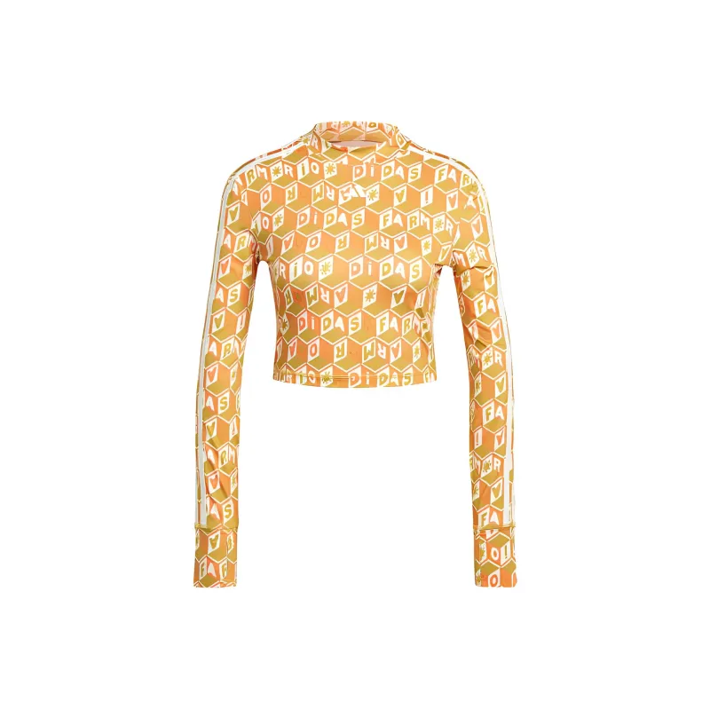 Adidas Free Shipping With AdiClub Adidas X Farm Rio Crop Long Sleeve Shirt-0