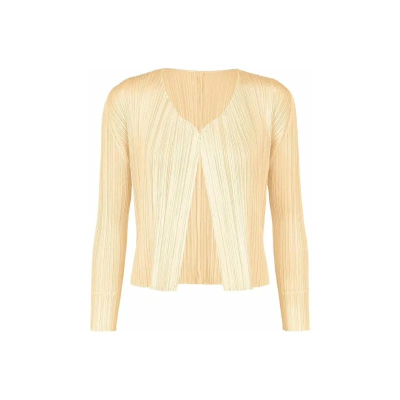 PLEATS PLEASE ISSEY MIYAKE SS24 Shirt Women's Beige Yellow-0