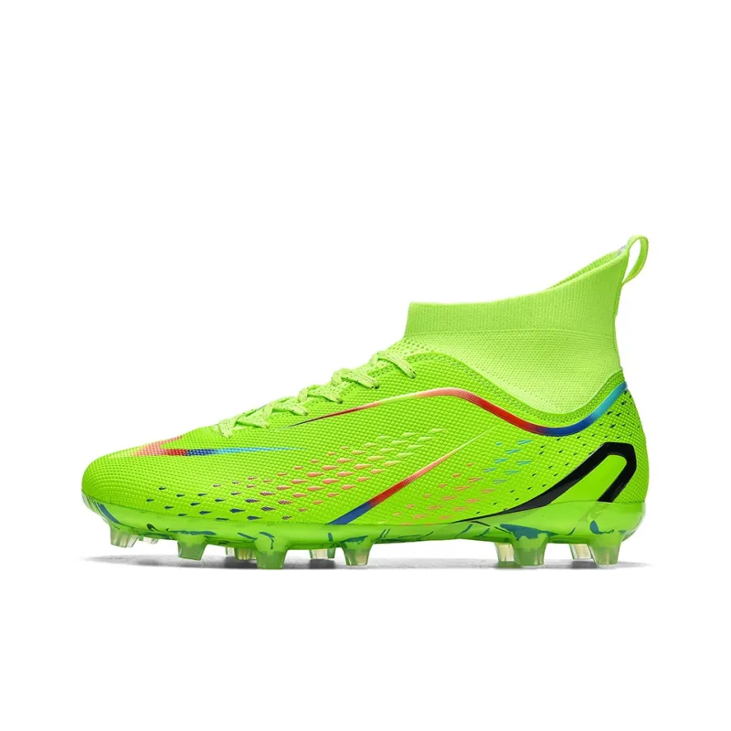 Binary FG Firm Ground Cushioning Abrasion Resistant Lightweight Slip Resistant Soccer Shoes Unisex Neon Green-0