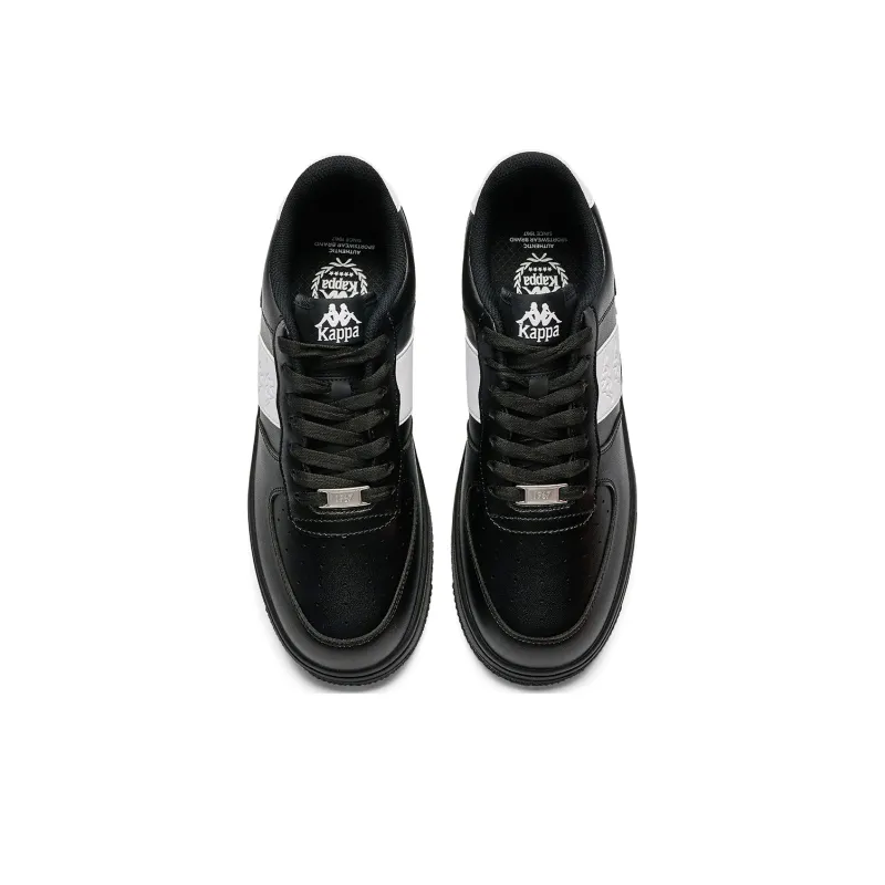 Kappa Non slip Lightweight Low Top Skateboard Shoes Unisex Black White-3
