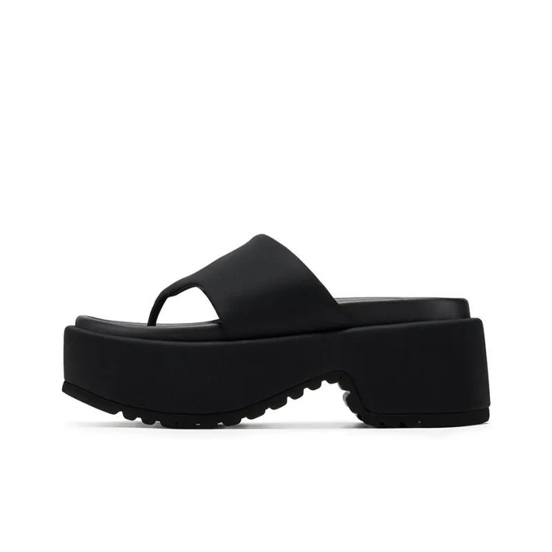 GG CC Abrasion Resistant Slip Resistant Platform Height Increasing Flip Flops Women's-8